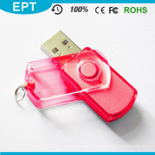 Transparente Kunststoff Klassische Swivel USB Pendrive (EP078)